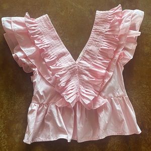 entro | Tops | Entro Pink Ruffle Top | Poshmark